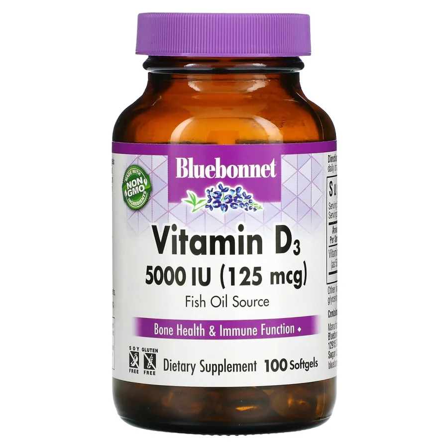 BLUEBONNET VITAMIN D3 125 MCG (5000 IU) 100 SOFTGELS