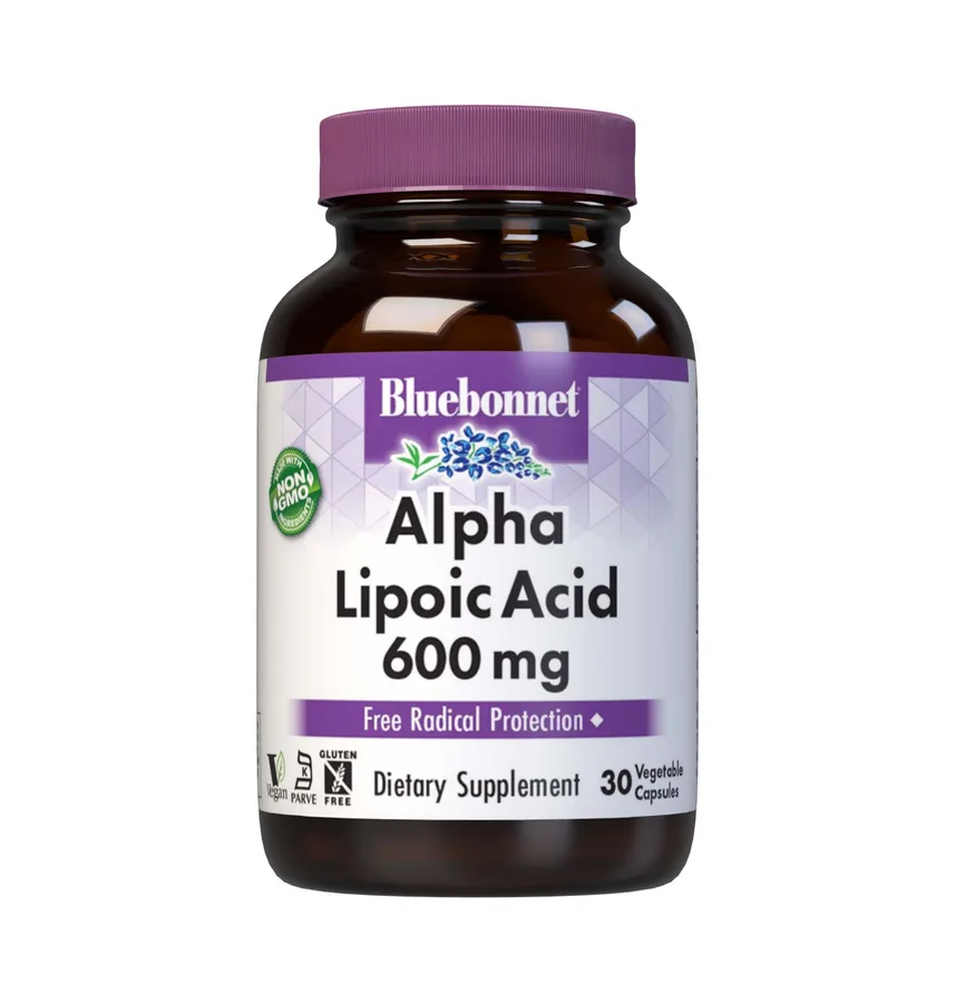 BLUEBONNET ALPHA LIPOIC ACID 600 mg 30 VEG CAPS