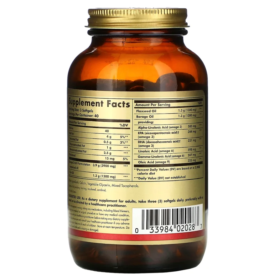 Omega 3-6-9 1300 mg 120 Softgels